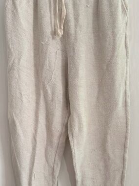 2x plus size True Craft Cream Knit Drawstring Lounge Pants